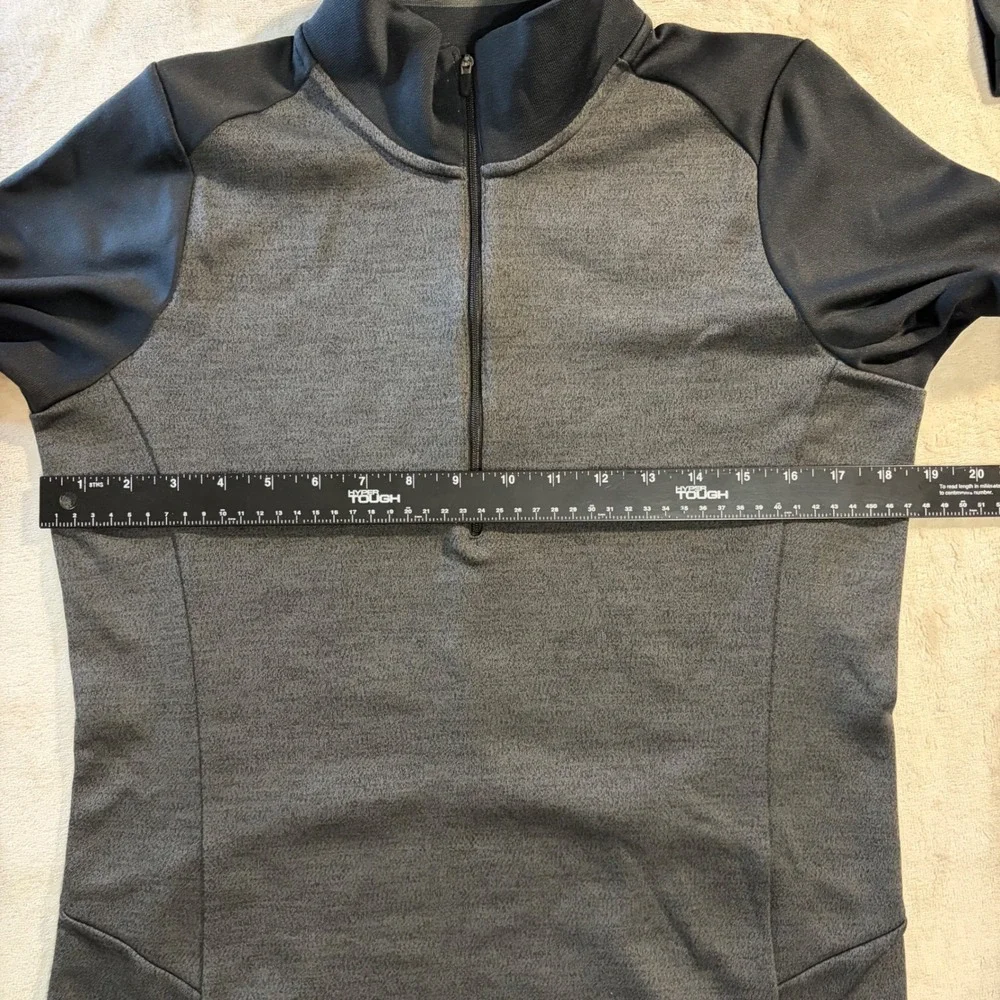 Nike Golf Womens Dri-FIT 1/2 Zip Pullover Grey Black Conqueror HealthEquity L